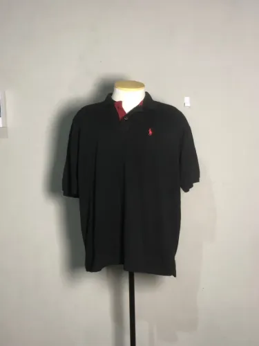 camisa polo ralph lauren preta g importada original (veste g e gg masculino)