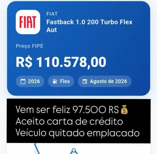 Fiat Fastback 1.0 200 Turbo Flex AUT 2026