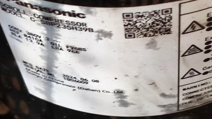 Compressor Panasonic 7,5 tr 380 v 3f 60hz