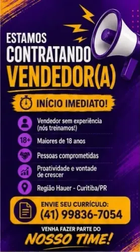 Vaga para vendedor