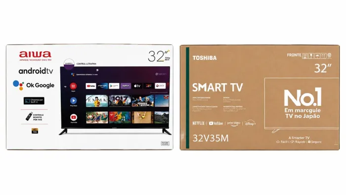 Tv 32 polegadas Android tv na caixa