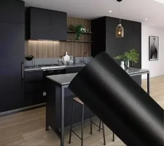 Adesivo Preto Envelopar Geladeira Móveis 9m