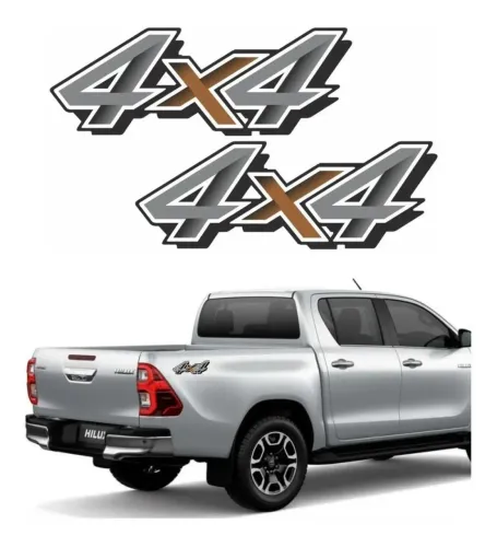 Kit Adesivo Lateral 4x4 Hilux Turbo 2009 a 2025