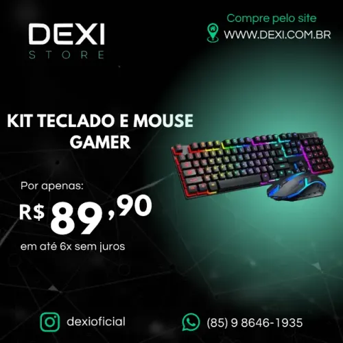 KIT TECLADO E MOUSE GAMER