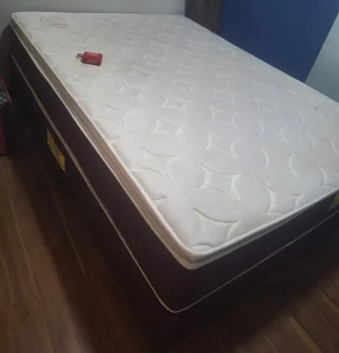 Cama Box Casal Plumatex Turim - Molas Ensacadas + Pillow Top