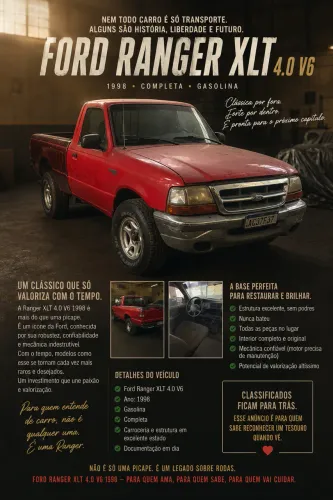 Ford Ranger XLT 4.0 4X2 CS 1998