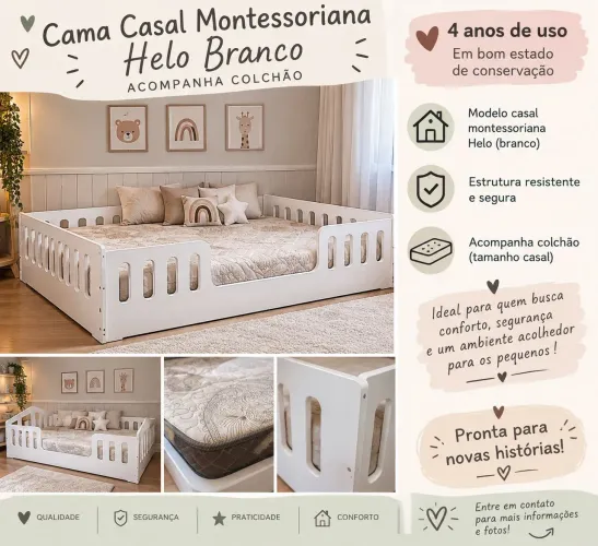 Cama montessoriana casal