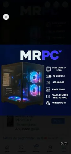 Pc gamer intel i7 pouco tempo de uso