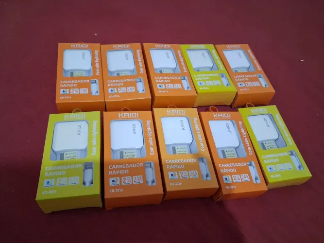 Lote de carregadores Lighting KAIDI original NOVOS