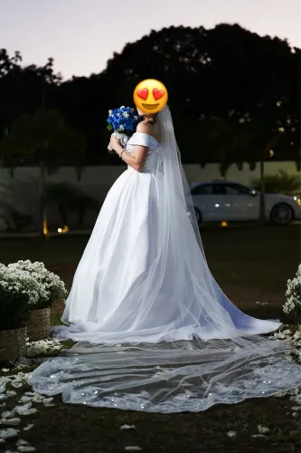Vestido de noiva princesa - Tamanho P - Usado uma vez