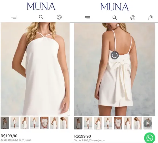 Vestido de Festa Branco (laço nas costas)