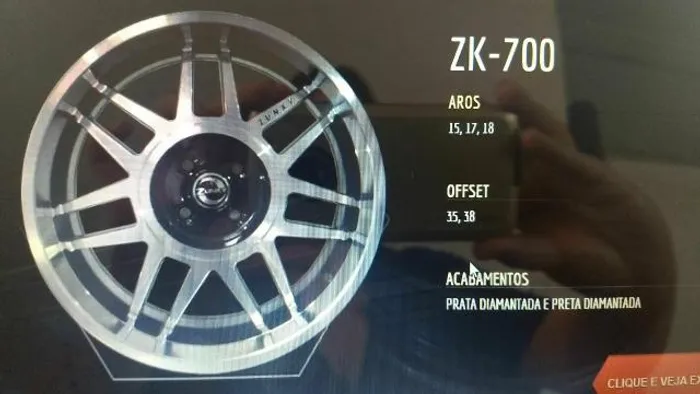 Roda aro 15 zk700 snowflake preta com diamantado VW gol Gt 4X100 jogo novo