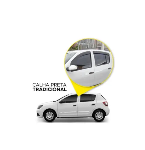 Calha De Chuva Defletor Renault Sandero Novo 4 portas dsdss