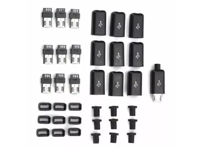 KIT 3 Unidades Conector Plug Micro Usb V8 Macho De 5 Pinos Arduino Automação COD-CP34 