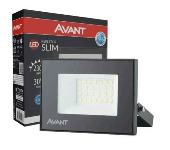 Refletor Led 30w Avant Slim Ip65 Branco Frio