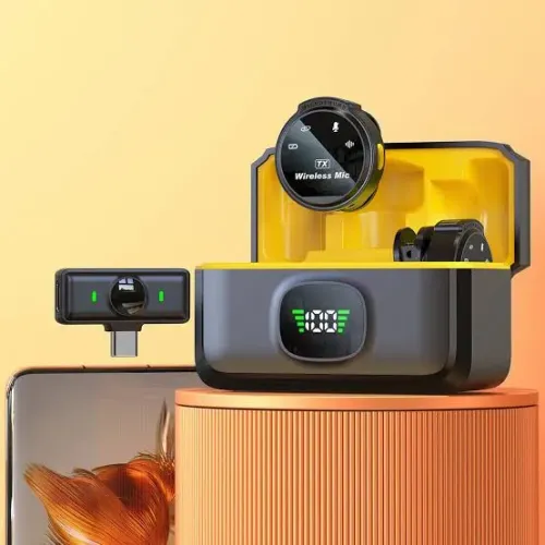 Microfone Lapela Xiaomi J6 Imã sem Fio Redondinho Tipo C