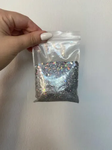 Glitter prata holográfico para artesanato