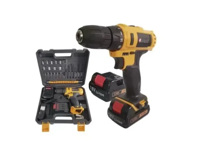Parafusadeira Furadeira 25V Com 2 baterias e 18 acessórios