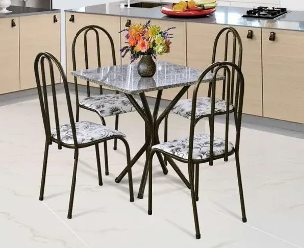 Mesa de Cozinha 4 Cadeiras Tampo Granito. São Produtos Novos Direto de Fábrica.