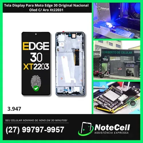 Tela Display Para Moto Edge 30 Original Nacional Oled C/ Aro Xt22031- Instalação Expressa!