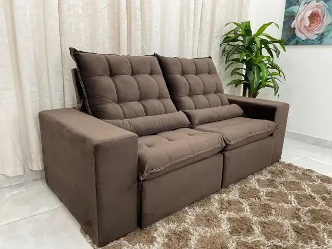 Novidade em estoque!!  Sofá Retrátil Reclinável Small 2.00m  - LD 