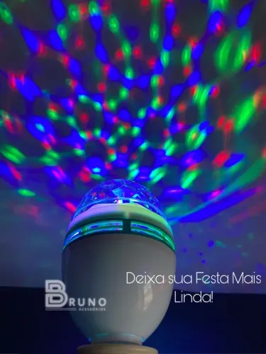 Globo Giratório para Festa - Iluminação RGB