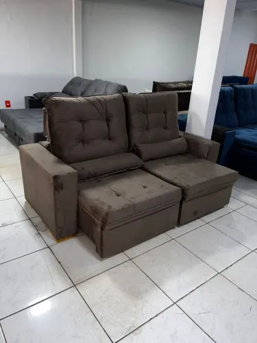 Sofá retrátil reclinável de 2 m