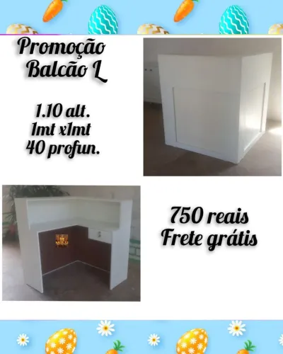 Balcão L - 1,10m x 1,00m - R$ 750 - Frete Grátis