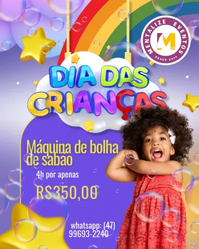 Aluguel Máquina de bolha de sabão profissional