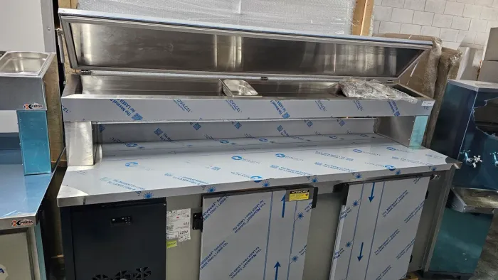 Balcão refrigerado condimentador inox 2m com tampa (CUBAS À PARTE) POLAR