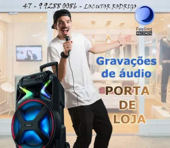 ÁUDIO PRA PORTA DE LOJA