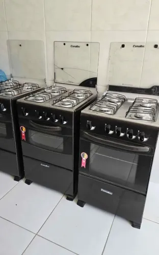 FOGÕES DISPONÍVEL PINTADOS NA COR GRAFITE ESCURO FUNCIONANDO PERFEITAMENTE