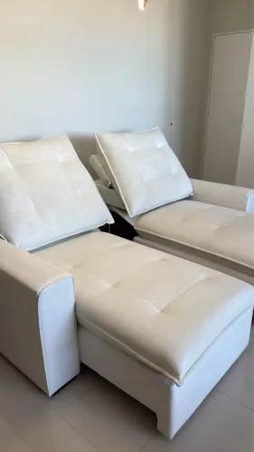 Sofá Linho Dois Lugares 