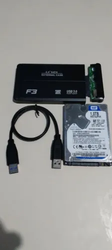 HD Externo 1 TB WD + Case + Cabo USB 3.0( Entrega a combinar)