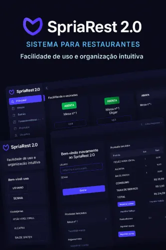 Software PDV para Espetinho Fortaleza - SpriaRest 2.0 | Mesas, Pedidos e Relatórios