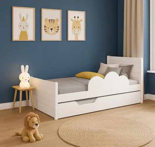 Cama Solteiro com Auxiliar Nuvem t54