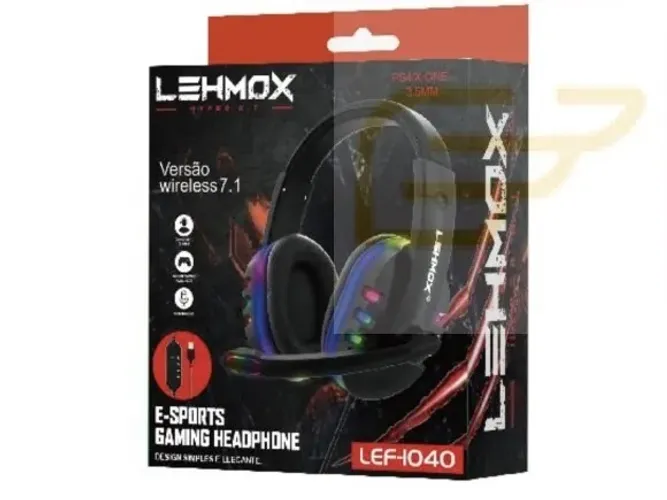 FONE DE OUVIDO GAMER HEADSET COM LED MICROFONE USB P2 P3 LEHMOX LEF-1040