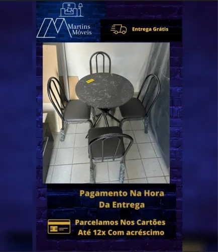 GRANDE PROMOÇÃO* CONJUNTO DE MESA 4 CADEIRAS  ENTREGA GRÁTIS ACEITA CARTÃO         