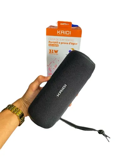 Caixa de Som Sem Fio Portátil Kaidi KD-829 31W