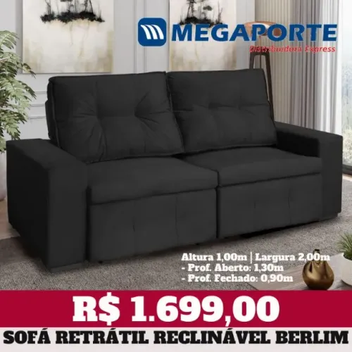 Sofá Retrátil e Reclinável 2 Lugares (Novo) Entrega Grátis!