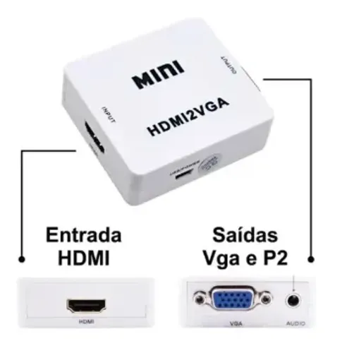 Mini Conversor HDMI2VGA LE-4104/adaptador de tela  