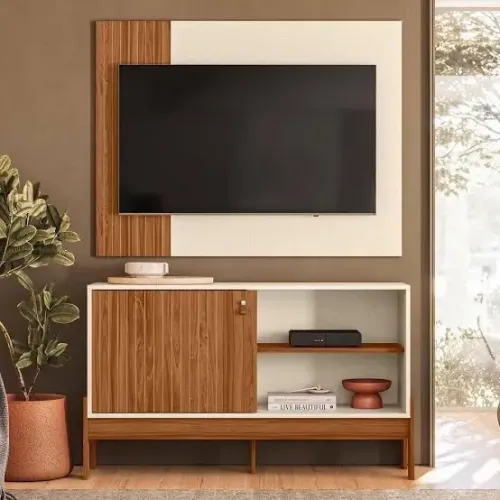 Rack com painel Wood 120CM - ENTREGA HOJE !!!