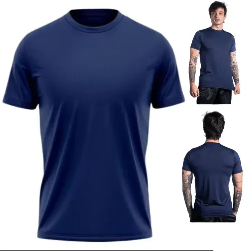Kit 02 Camiseta Dry fit azul marinho G