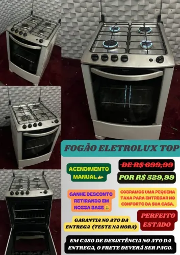Fogão Eletrolux touch 4 bocas automático 