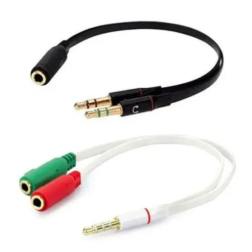 Adaptador P2 para Fone/Microfone e Adaptador de Áudio