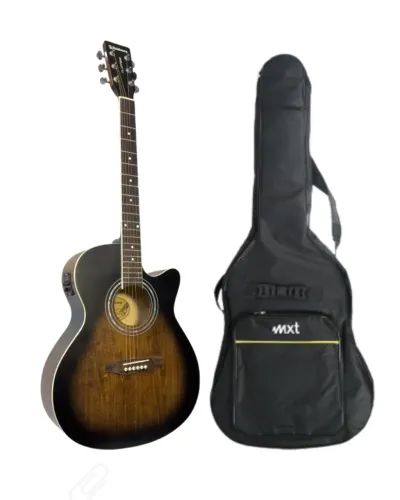 KIT-VIOLAO ELETRO-ACUSTICO WALDMAN + CAPA VIOLÃO LUXO MXT ACOLCHOADA 
