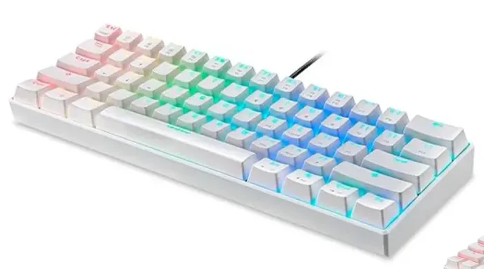 Teclado Gamer Motospeed, RGB, ABNT2, Branco