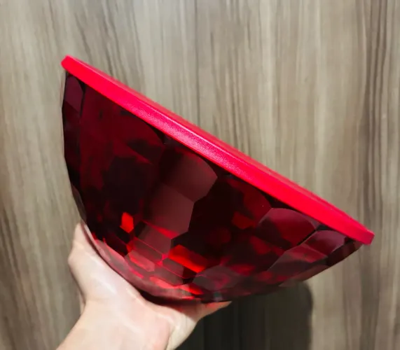 Tigela prisma Tupperware 3 litros vermelha em policarbonato