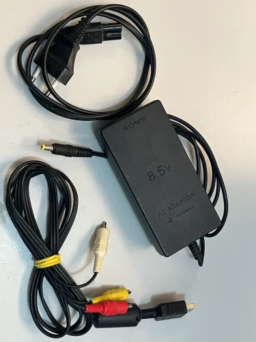 Kit 2 Fontes e 2 cabos AV PlayStation 2