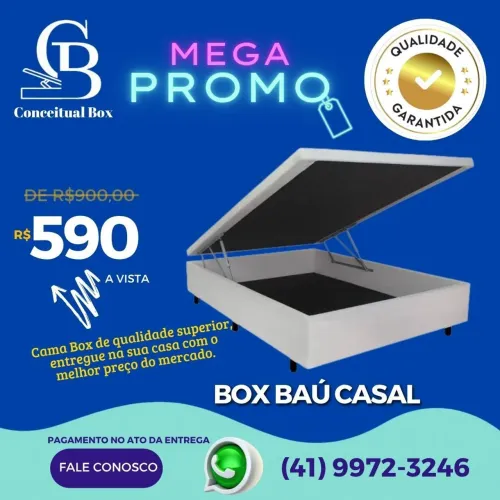 BOX BAÚ CASAL ALTO PADRÃO